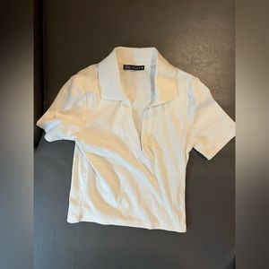 Zara ribbed v-neck shirt (MEDIUM)